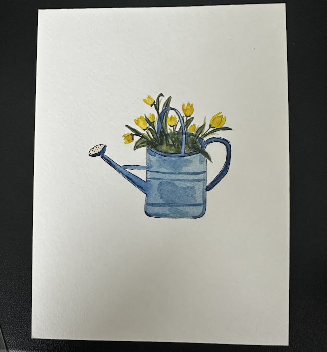Yellow Blooms in Blue